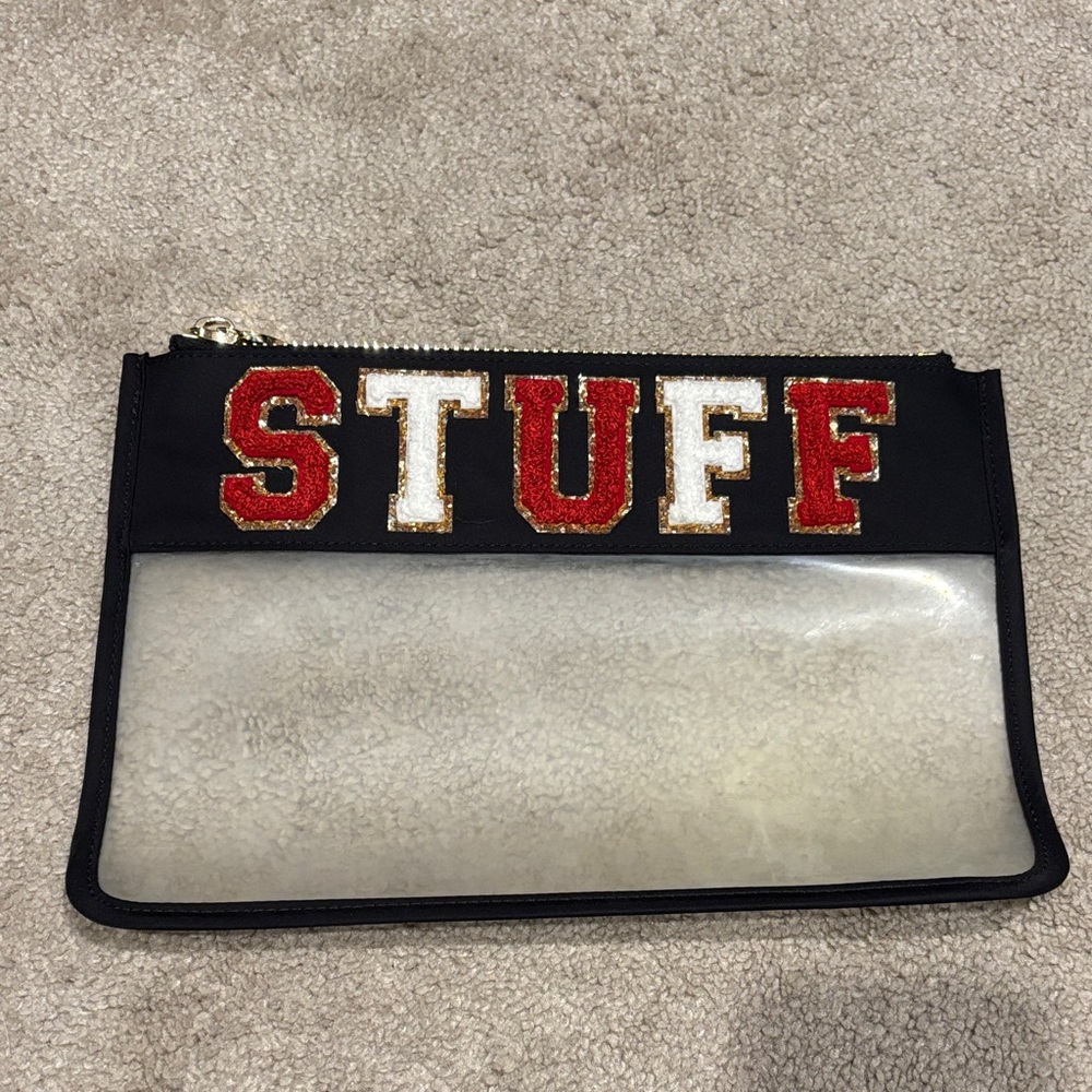Stoney Clover Lane Black and Red Cosmetic Bag